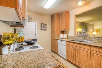 Granite counters upgrades in kitchen and restroom vanities